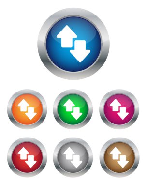 Data transfer buttons clipart