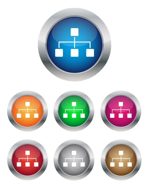 Network buttons — Stock Vector