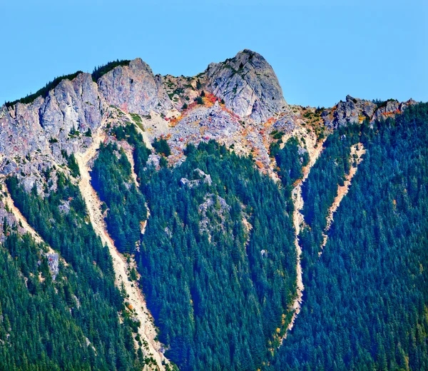 Mount si Nordkurve Wanderer auf dem Gipfel Washington State — Stockfoto
