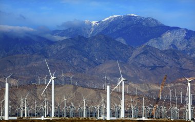 Rüzgar türbinleri coachella valley palm springs California'da