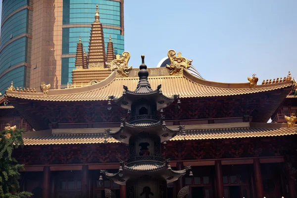 Grote wierook brander jing een tempel shanghai china — Stockfoto