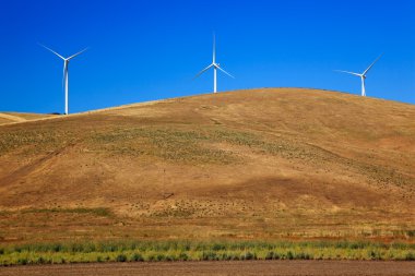 Wind Turbines Palouse Countryside Washington clipart