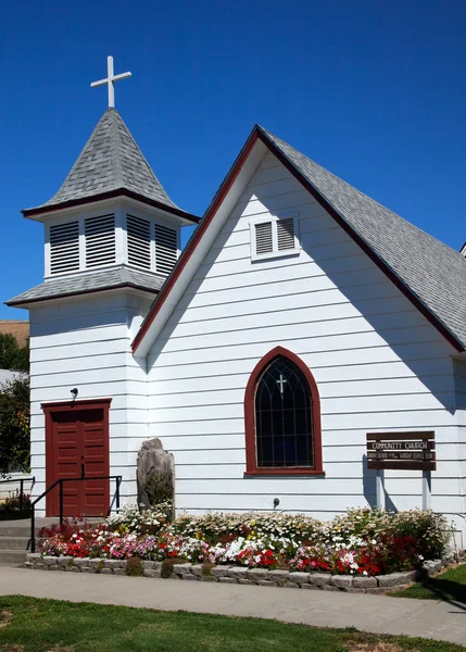 Küçük beyaz Hıristiyan kilise palouse washington Eyaleti — Stok fotoğraf