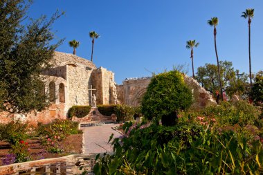 california Mission san juan capistrano kilise kalıntıları