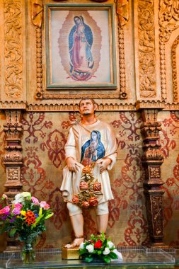 Juan Diego Statute Guadalupe Shrine Mission Basilica San Juan Ca clipart