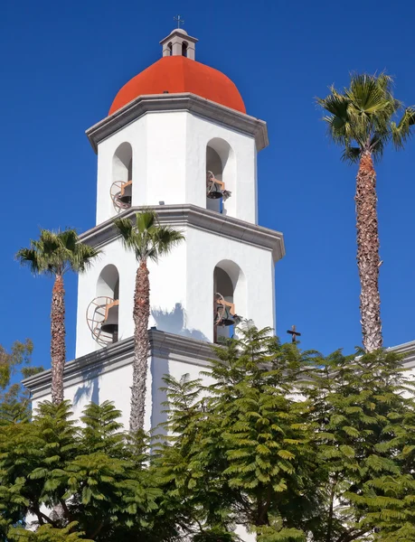 特派团圣胡安大教堂尖顶教堂加州 — 图库照片