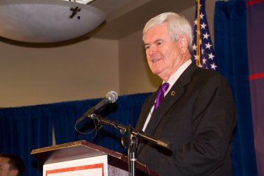 Newt Gingrich 2-24-2012 Federal Way, Washington clipart