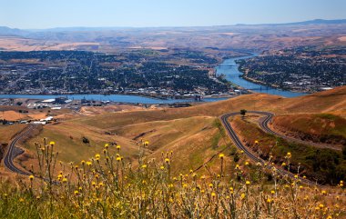 Lewiston Hill Snake River Idaho clipart