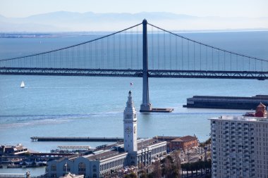 Körfez Köprüsü ve ferry terminal san francisco Kaliforniya