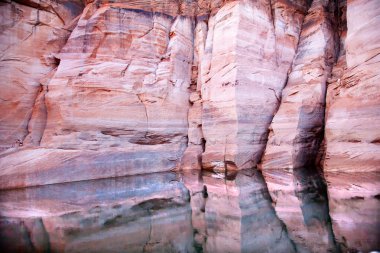 Pink Walls Antelope Slot Canyon Reflection Lake Powell Arizona clipart