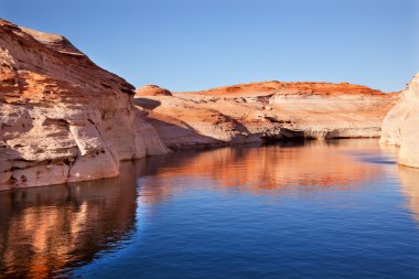 Antelope Canyon Reflection Lake Powell Arizona clipart