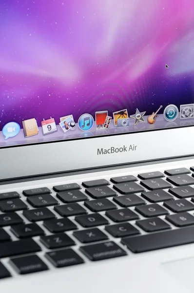 Primer plano de MacBook Air — Foto de Stock