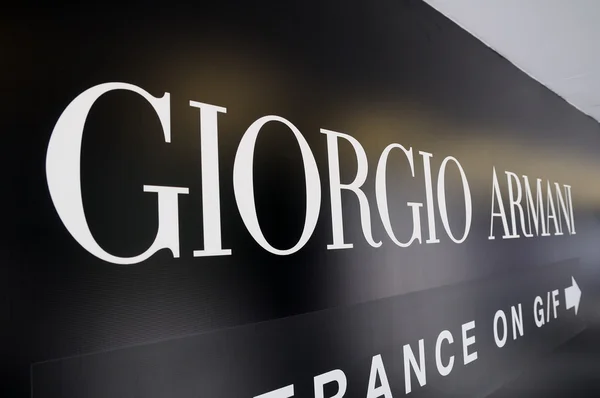Giorgio armani teken — Stockfoto