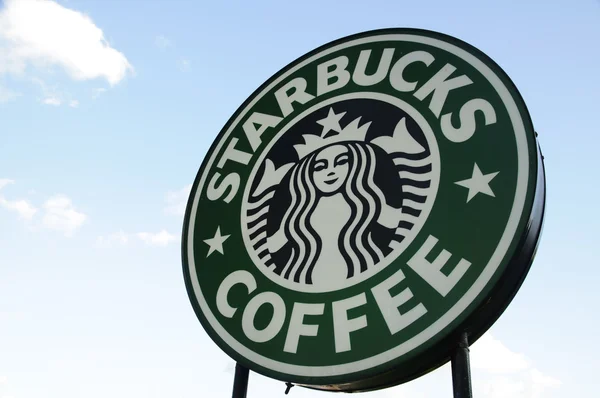 Starbucks-Kaffeeschild — Stockfoto