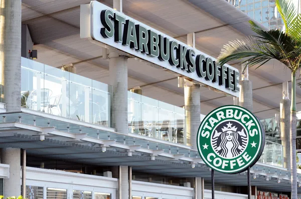 Starbucks-Kaffeeschild — Stockfoto