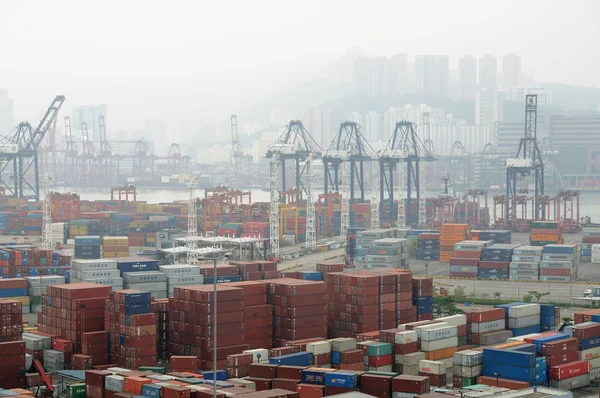 Hong Kong Kwai Chung Container Terminal — Stock Photo, Image