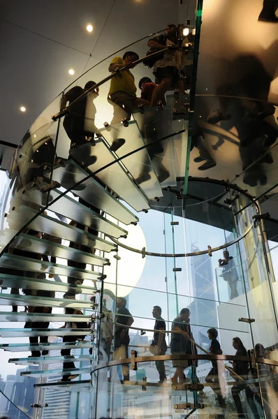 Escalier en verre dans Apple Store Photo De Stock