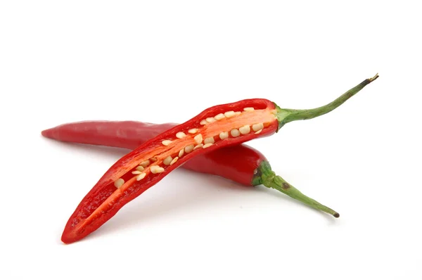 Broušená red hot chili papričky — Stock fotografie