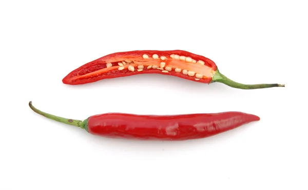 Kesilerek red hot chili peppers — Stok fotoğraf