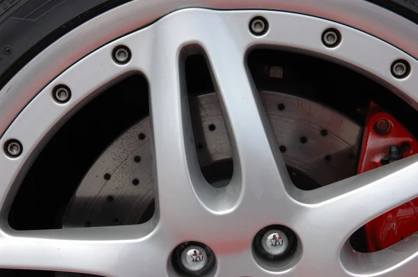 Racing car wheel rim — Stock Photo, Image