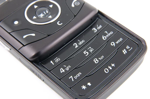 Toetsenbord van zwarte mobiele telefoon — Stockfoto