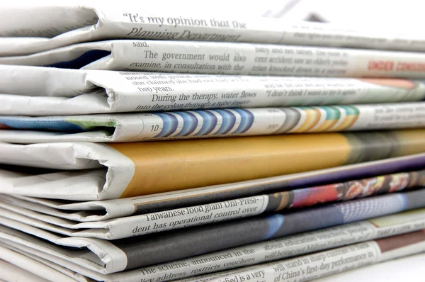 Pile of newspaper — Stock Photo, Image