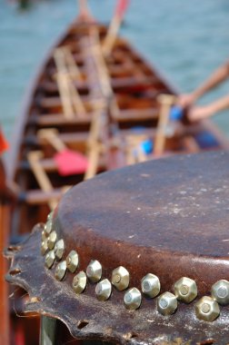 Details of drum on dargon boat clipart