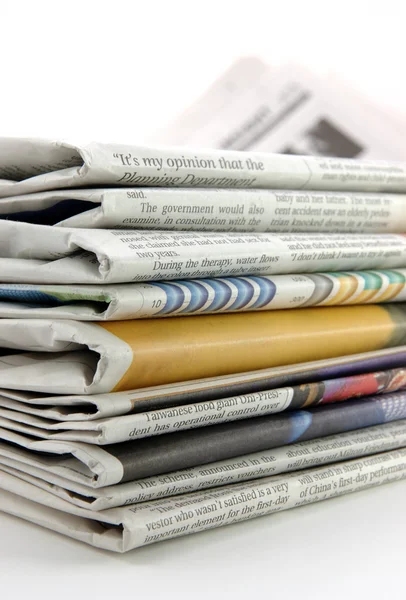 Pile of newspaper — Stock Photo, Image