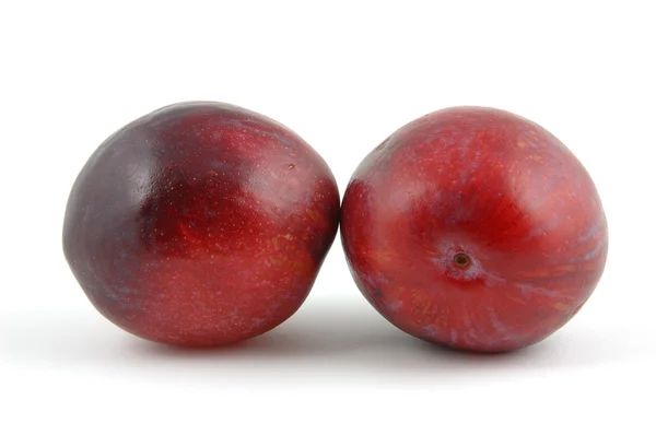 Plums in isolated white background — Stock Photo, Image