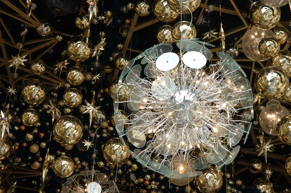 Noel ışık ve dekorasyon — Stok fotoğraf