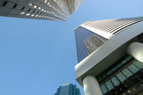 Looking up at office buildings — Stock Photo, Image