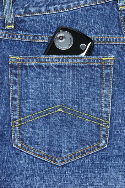 Mavi jeans cebinde PDA telefon