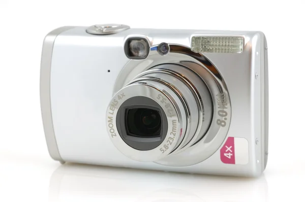 Digital camera with reflection — Stock Photo, Image