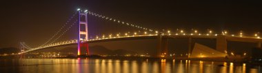 Tsing ma bridge panorama clipart