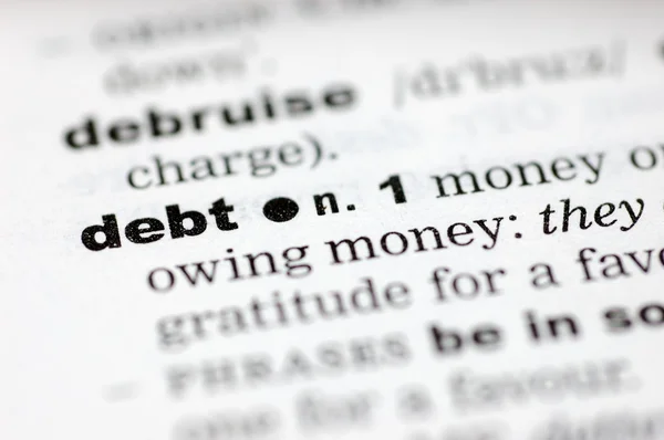 Definición de deuda — Foto de Stock