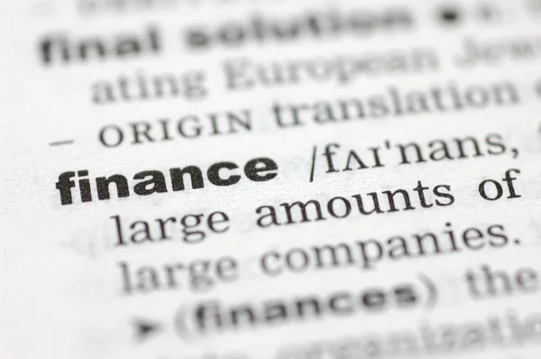 Definición de las finanzas —  Fotos de Stock