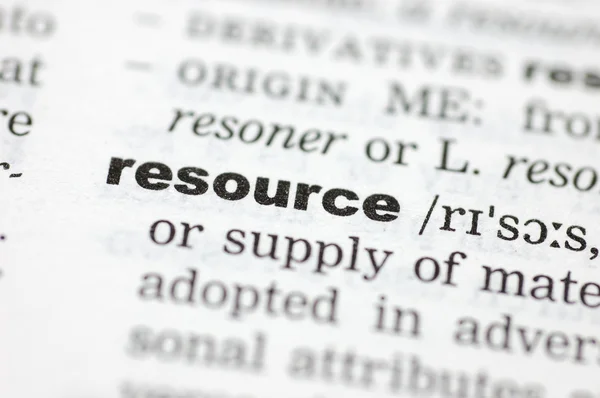 Определение ресурса — стоковое фото
