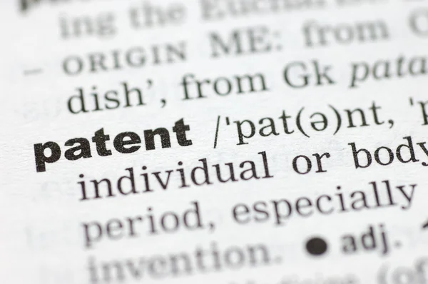 Definition of patent — Stock Photo, Image