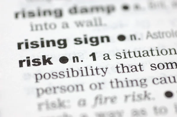 Definição de risco — Fotografia de Stock