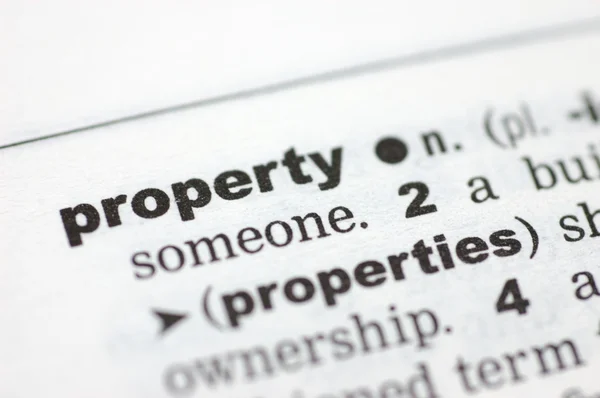 Definition von Eigentum — Stockfoto