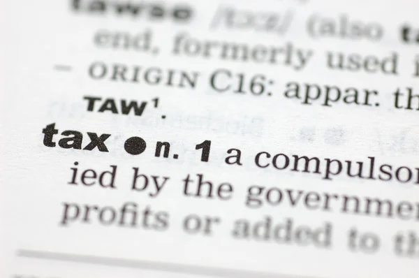 Definition av skatt — Stockfoto