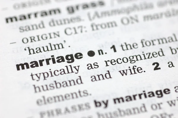 Evliliğin tanımı — Stok fotoğraf