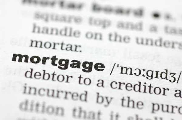 Definição de hipoteca — Fotografia de Stock