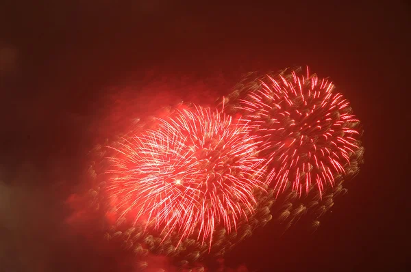 Fuochi d'artificio rossi — Foto Stock