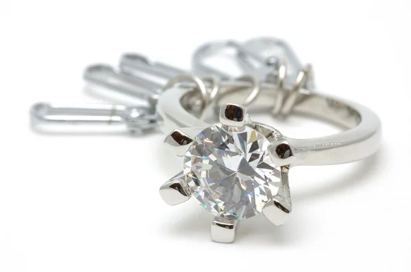 Kryształ pierścień keychain — Zdjęcie stockowe