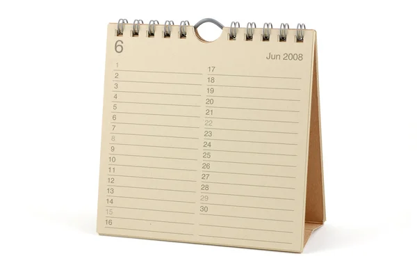 stock image Calendar - June 2008