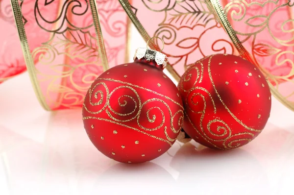 Kırmızı christmas dekorasyon — Stok fotoğraf