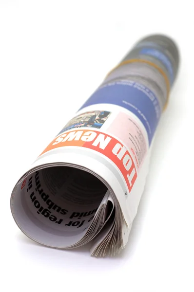 Roll of newspaper - Top News — Stock Photo, Image