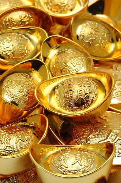 Ornamenti lingotti d'oro — Foto Stock
