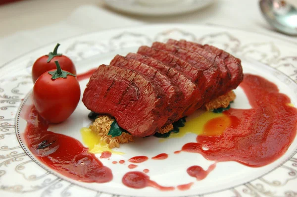 Steak dekorace — Stock fotografie